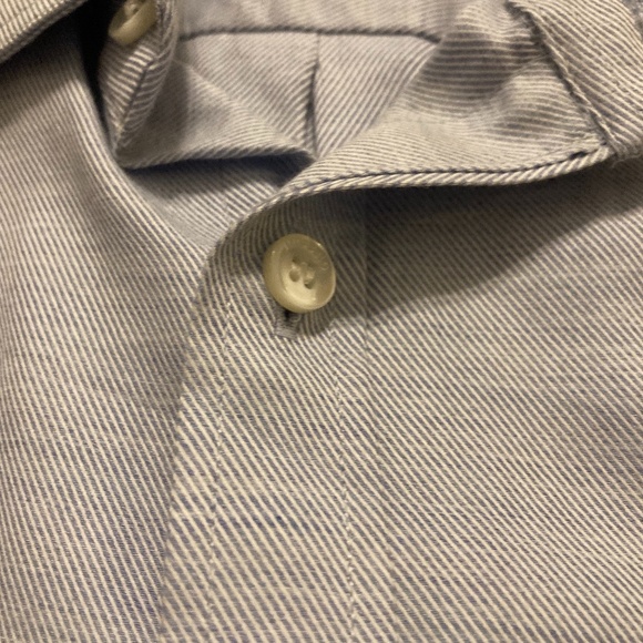 Textured blue button down - Picture 2 of 5